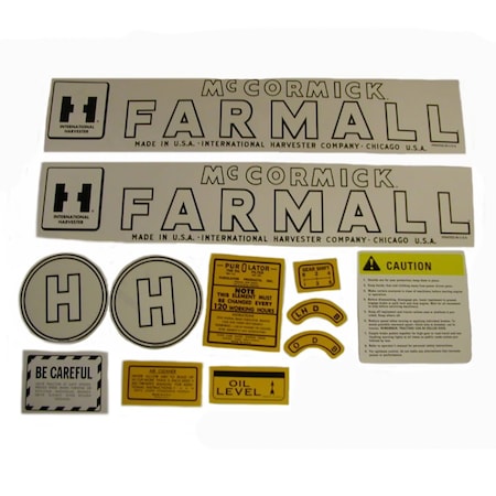 Aftermarket IH Fits IH Fits FARMALL Model H Complete Decal Set MAE30-0708